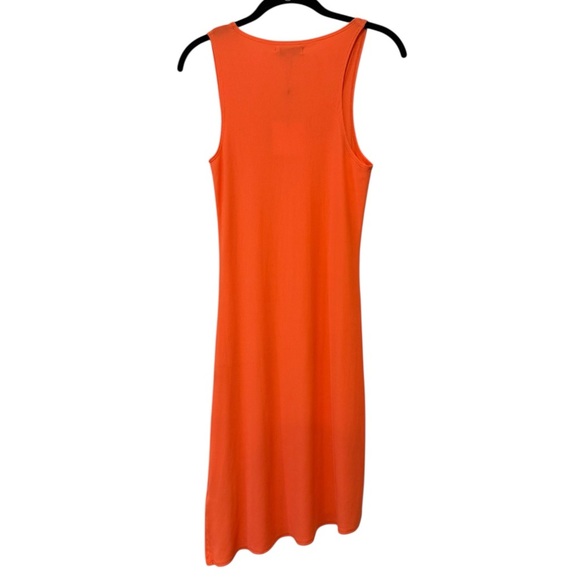 Opening Ceremony Orange Asymmetrical Neck Sleeveless Bodycon Sexy Neon Dress XS - Picture 2 of 12